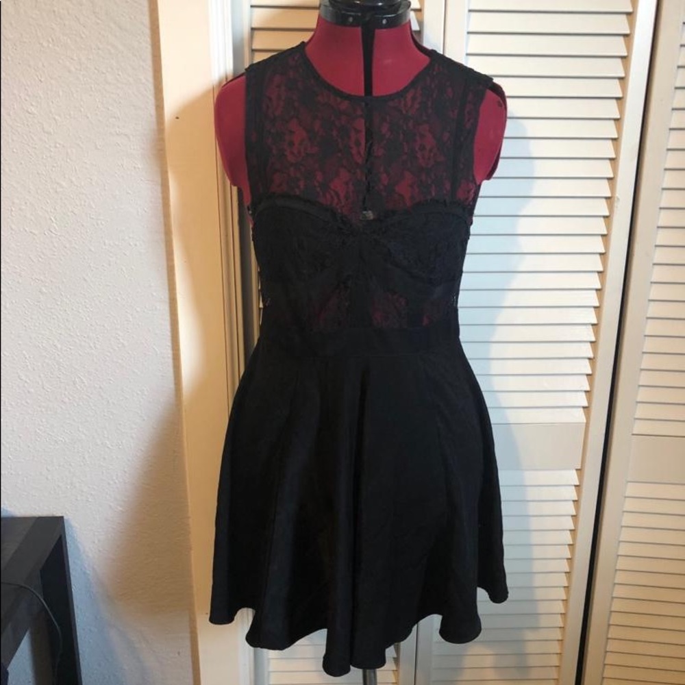 Free People Intimately Black Bodycon Mini Dress XS